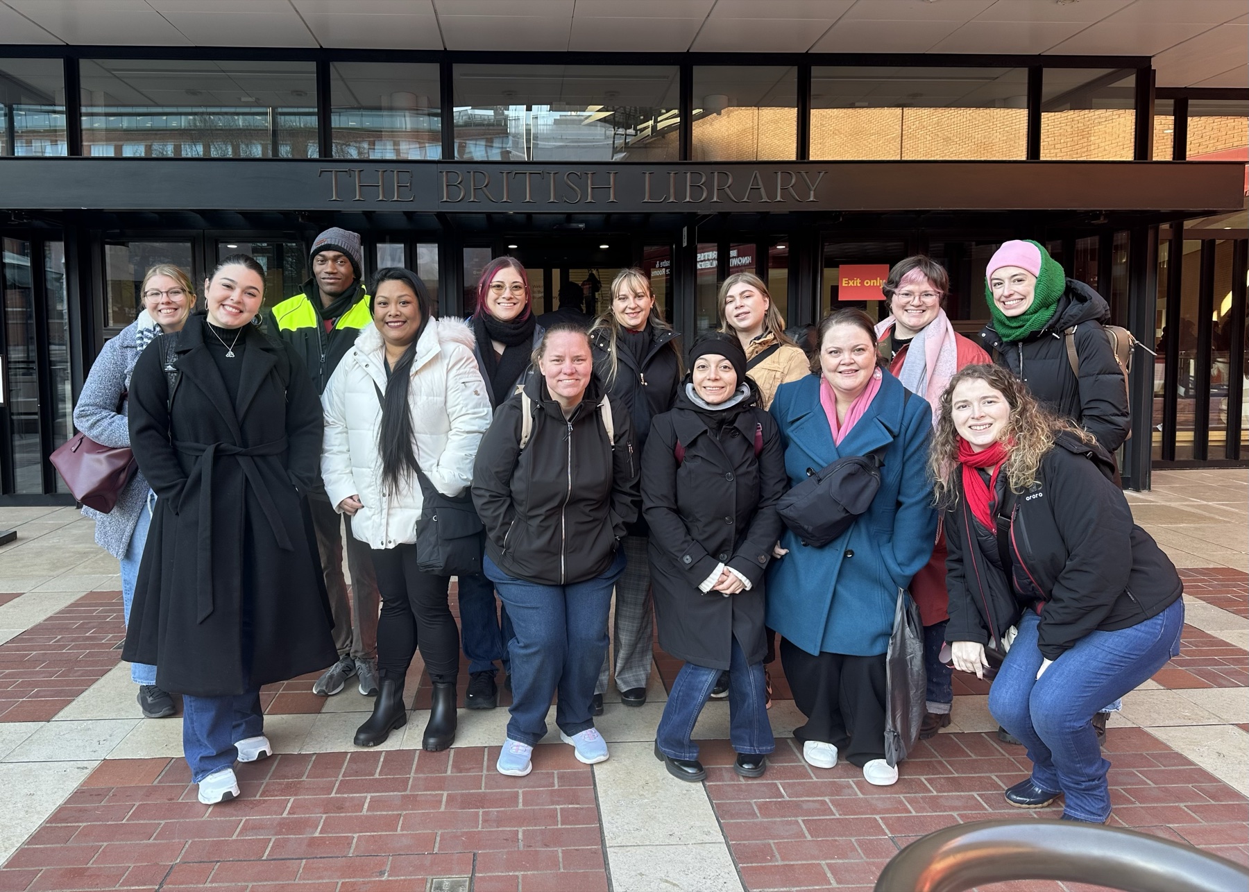 Group photo at the British Library, January 2026