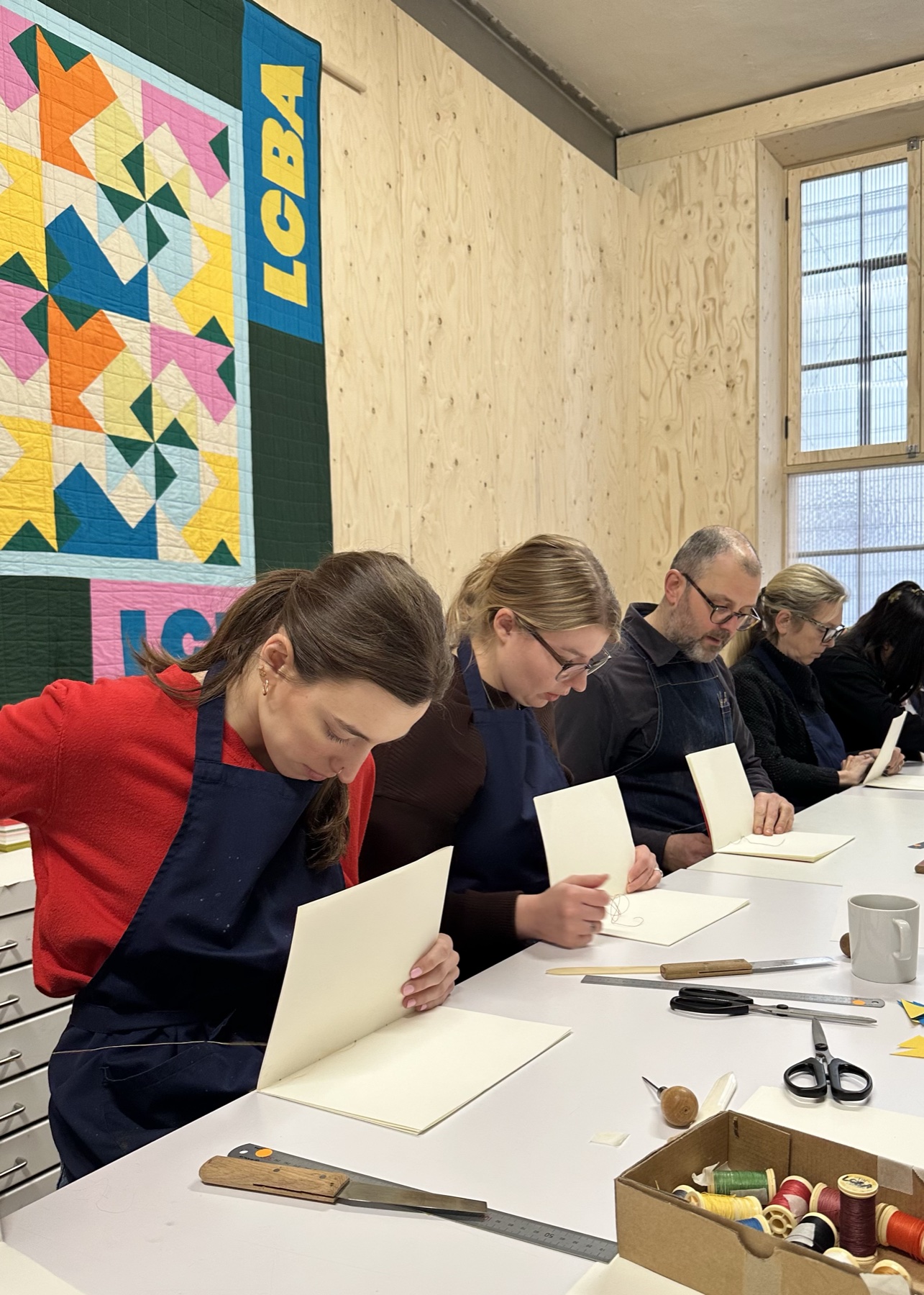 Bookbinding workshop at the London Centre for Book Arts