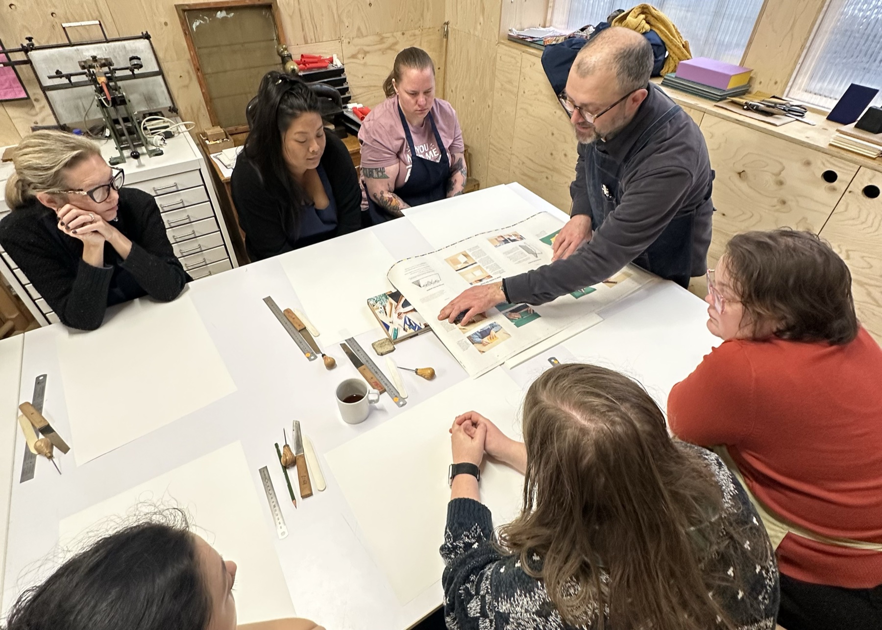 Bookbinding workshop at the London Centre for Book Arts, January 2026