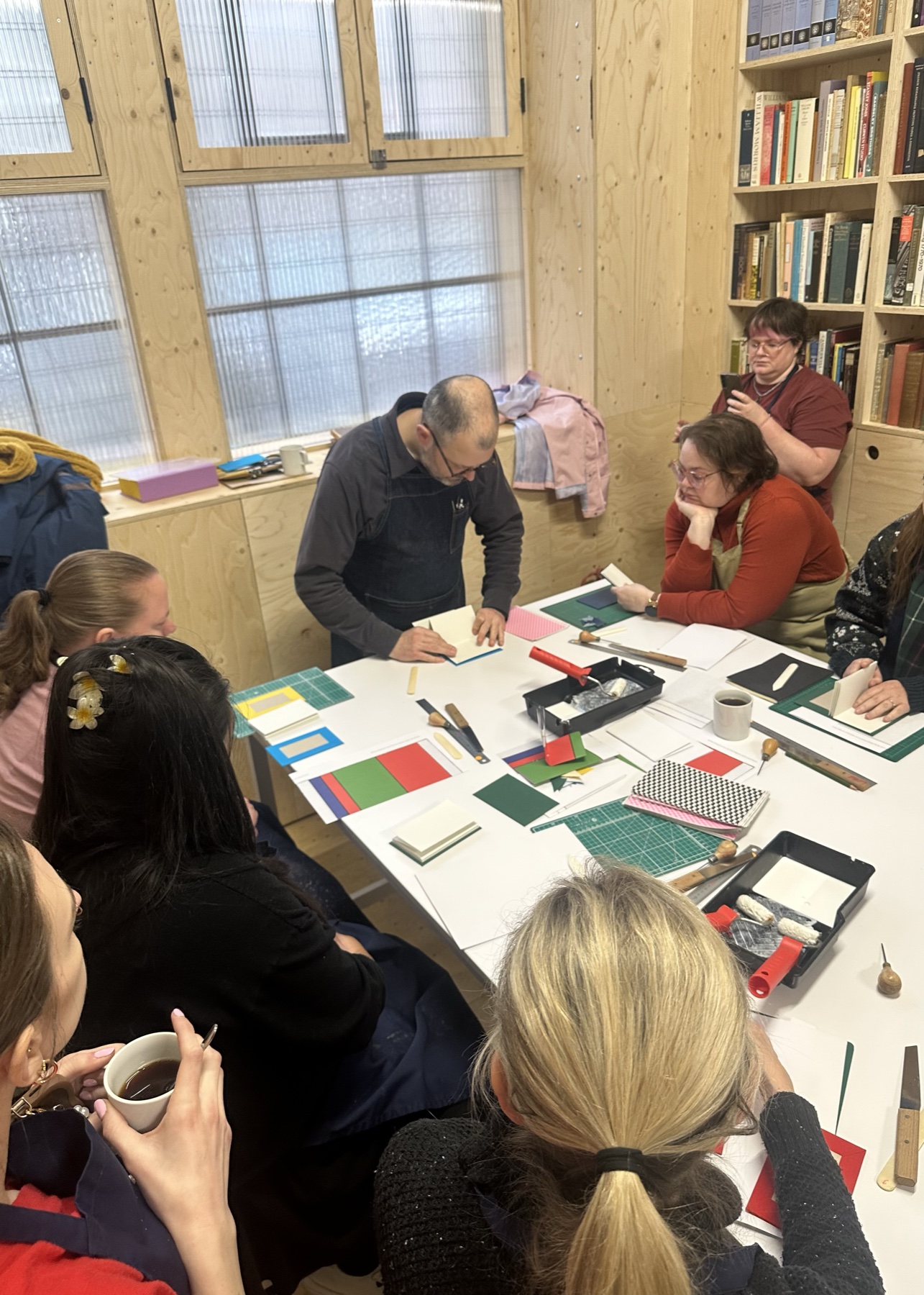 Bookbinding workshop at the London Centre for Book Arts, January 2026