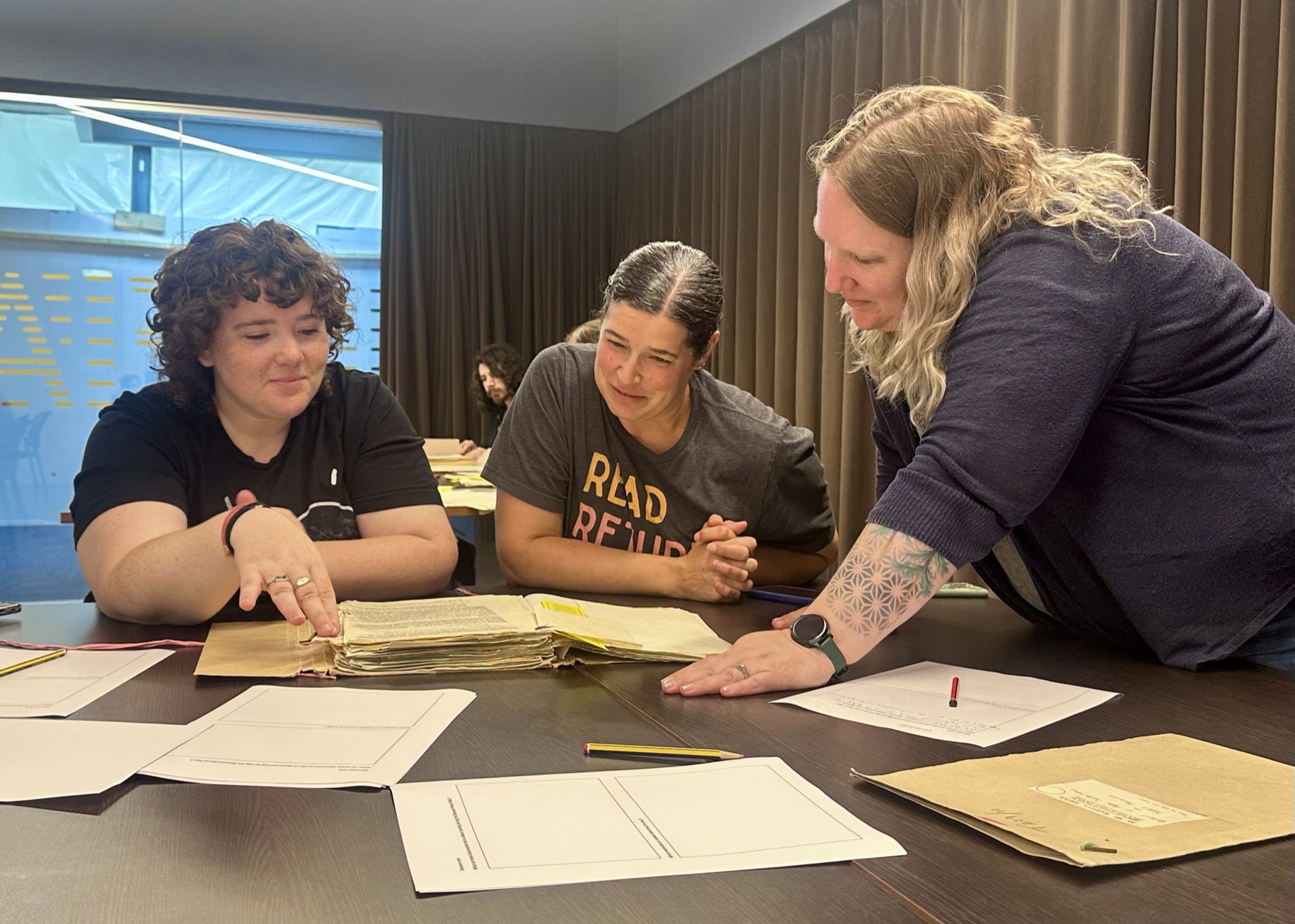 Materials workshop at the National Archives in Kew