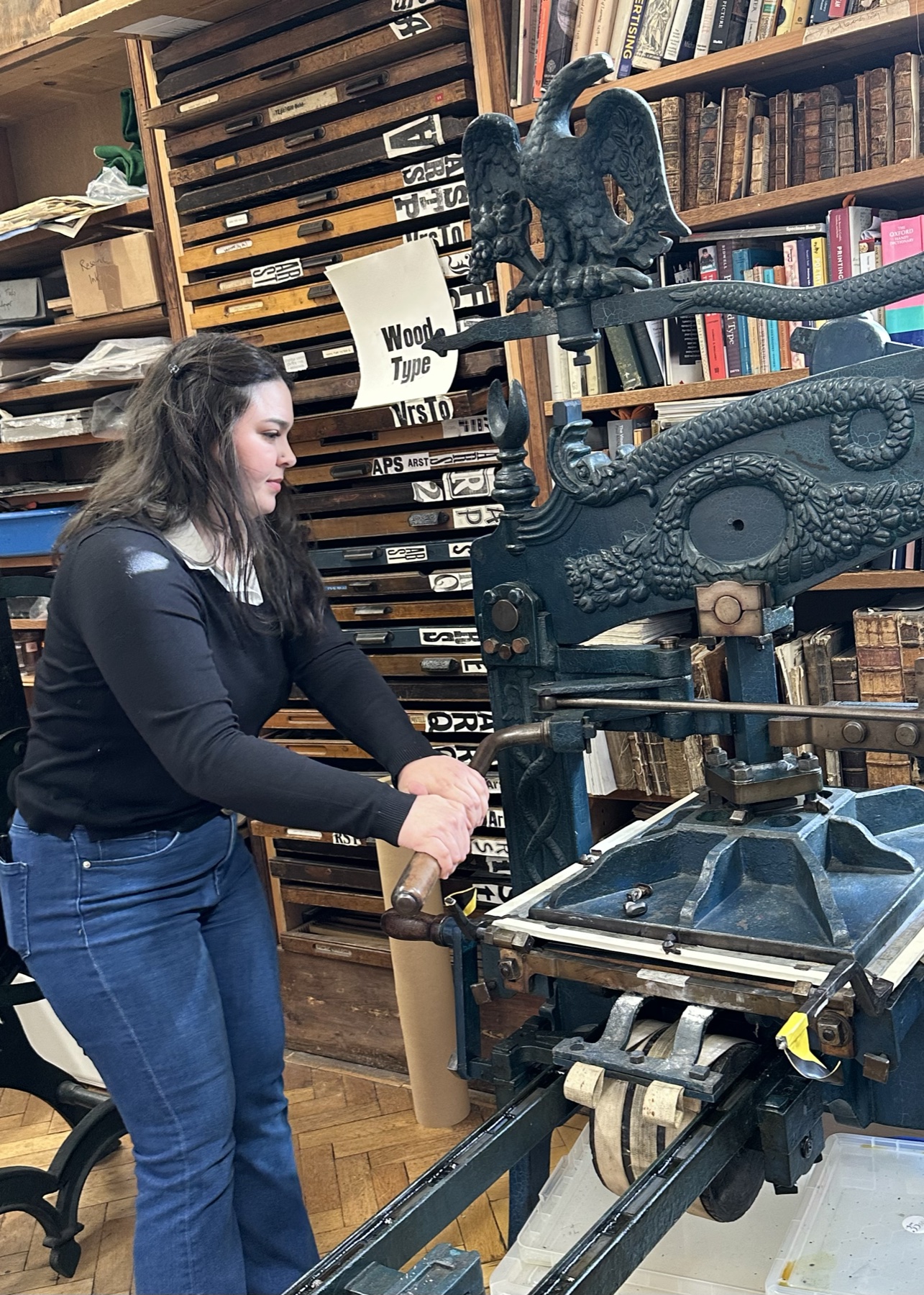 Letterpress workshop at the Old Bodleian Press in Oxford